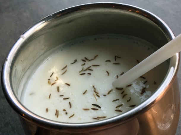 salted lassi at kashmir restaurant putney