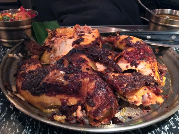 roast chicken at bombay bustle