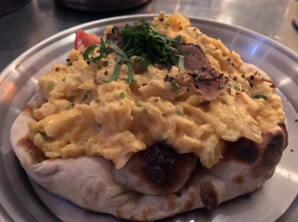 truffle egg naan at bombay bustle