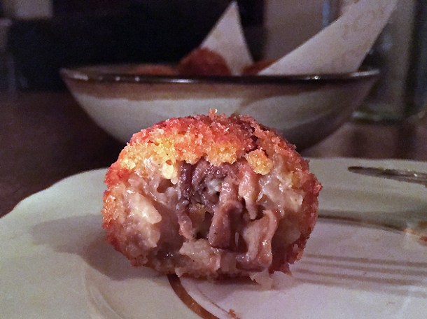 truffled arancini at sorella