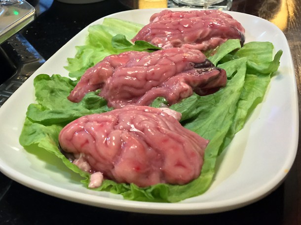 uncooked brains at at shu xiangge chinatown