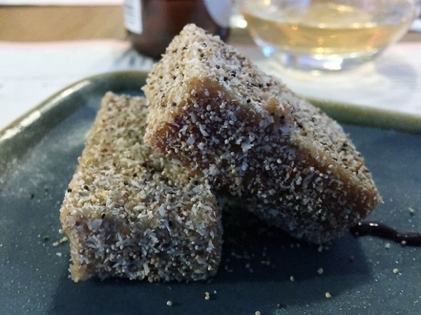 banana semolina cake at lahpet shoreditch