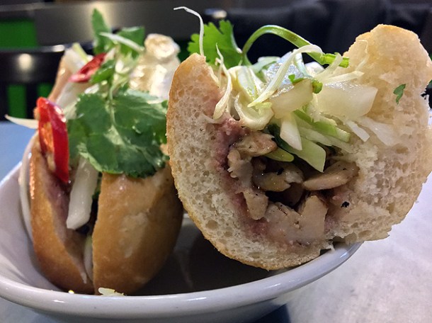 chicken banh mi at mrs le's