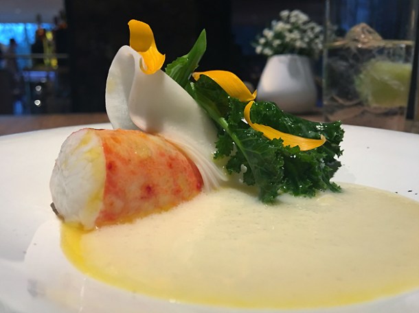 crab and turnips at hide above