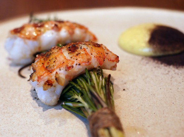 grilled langoustines at hide ground