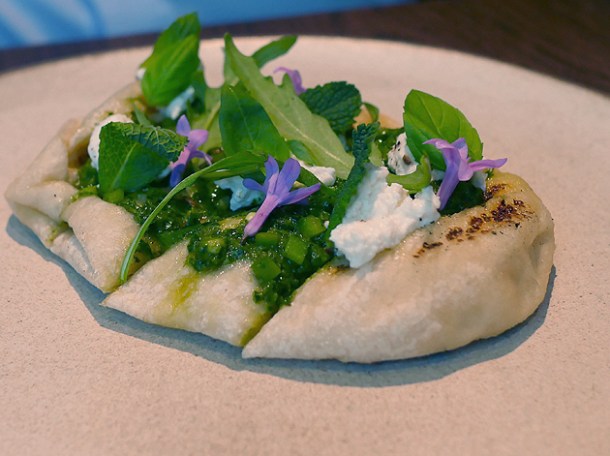 ricotta flatbread at hide ground