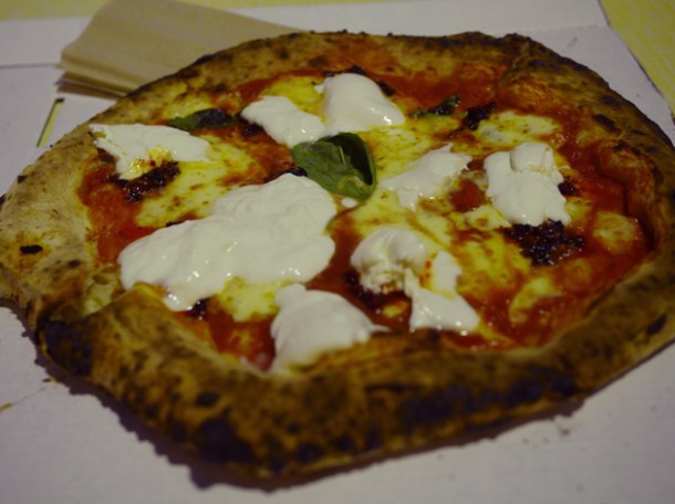 margherita with nduja and burrata at street feast woolwich public market