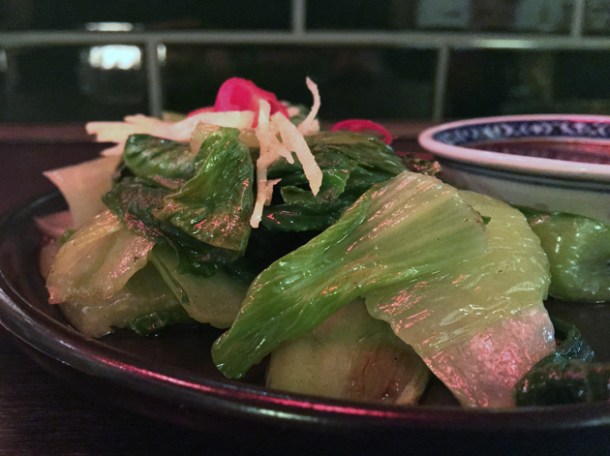 pak choi with yellow bean sauce at daddy bao
