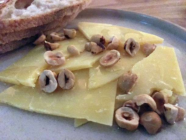 coolea with hazelnuts and honey at bright