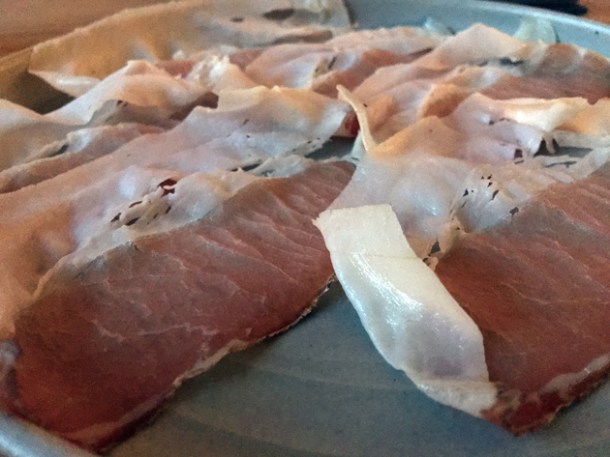 cured pork loin at bright