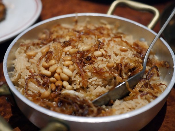pilau rice at brigadiers