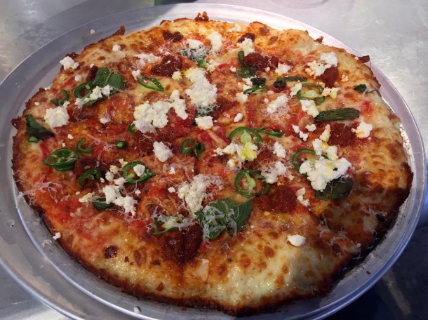 nduja round pizza at temper covent garden