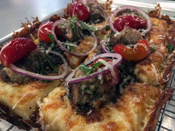 sausage and peppers detroit pizza at temper covent garden