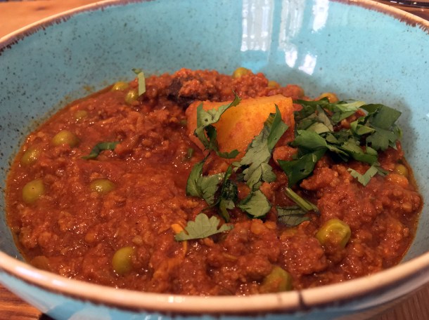 minced lamb curry at masala wala cafe