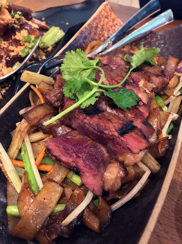 beef steak ho fun rice noodles at Red Farm Covent Garden London