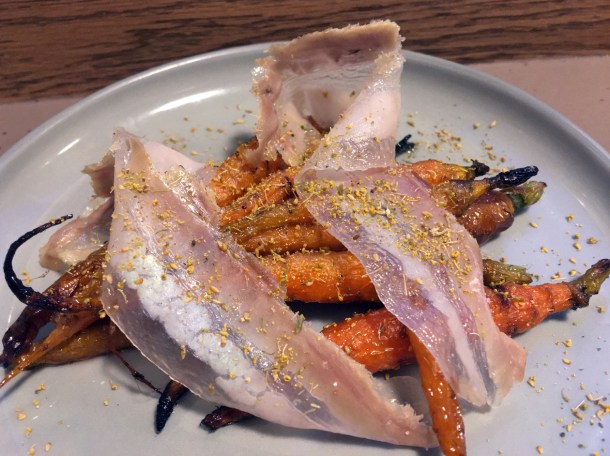 carrots with lardo at two lights