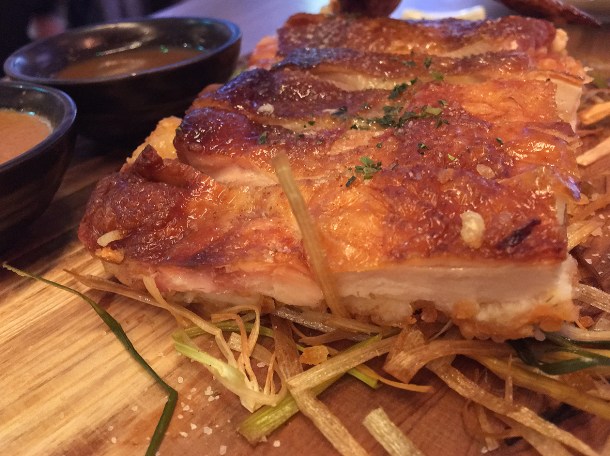 shrimp-stuffed crispy chicken at red farm covent garden