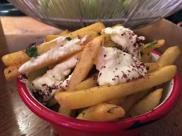 whipped feta fries at bababoom islington