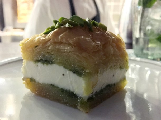 baklava ice cream sandwich at berenjak soho