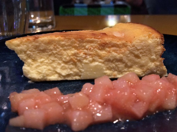 cheesecake with guava compote at casa pastor