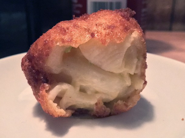 jalapeno mac and cheese ball at max's sandwich shop