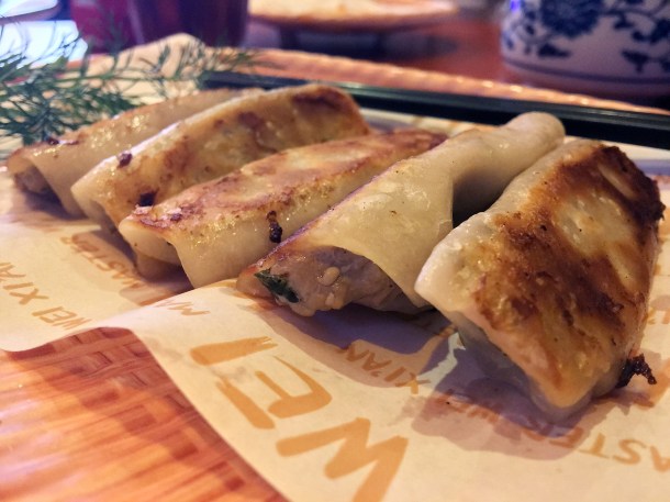 pork and seaweed dumplings at master wei