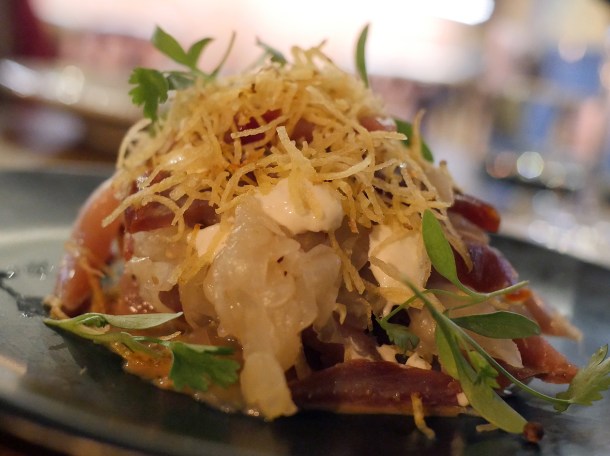 copyrighted photo of the lightly smoked tuna at Barullo London