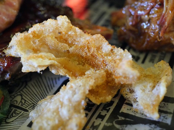 illustrative photo of the crackling at Red's True BBQ Manchester