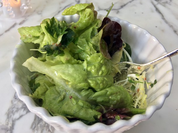 illustrative photo of the bitter leaves salad at Siren at The Goring Hotel