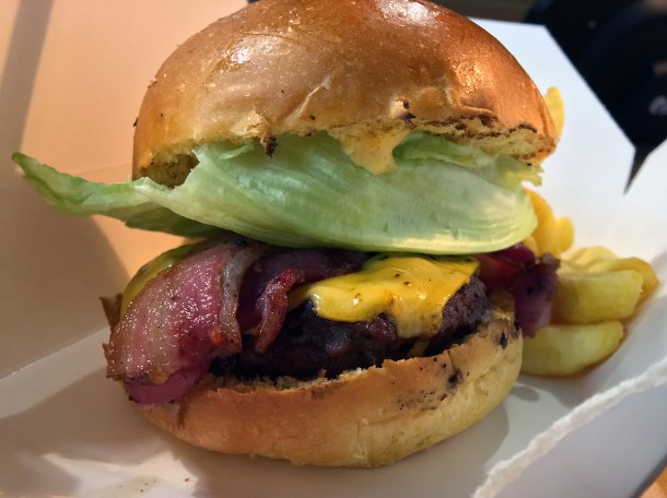 illustrative photo of the Burger from Butcher and Grill at Mercato Metropolitano.