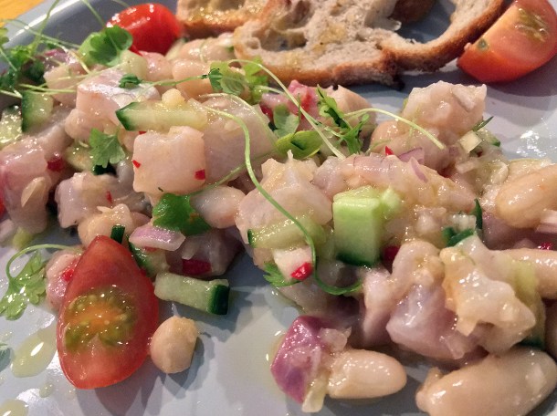 illustrative photo of the ceviche from Fish Lab at Mercato Metropolitano