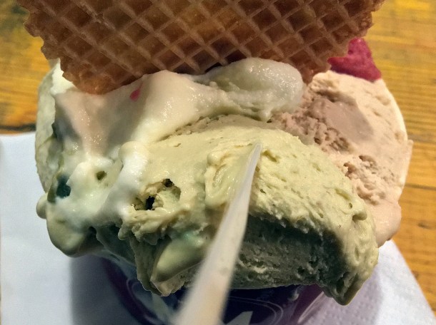 illustrative photo of the Peanut and pistachio gelati from Badiani at Mercato Metropolitano