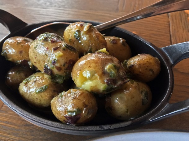 illustrative photo of the potatoes with seaweed butter at Wild Honey St James
