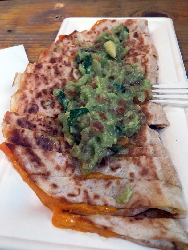 illustrative photo of the quesadilla from Hermanos at Mercato Metropolitano