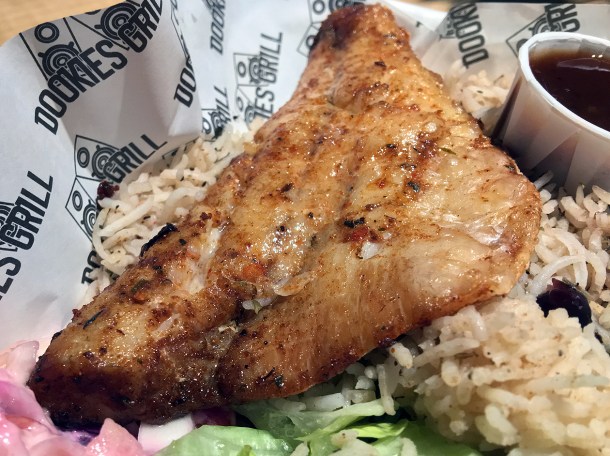 illustrative photo of the sea bass from Dookies Grill at Mercato Metropolitano