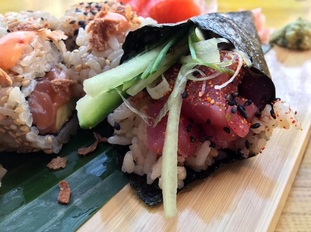illustrative photo of the tuna temaki from Katsuma at Mercato Metropolitano