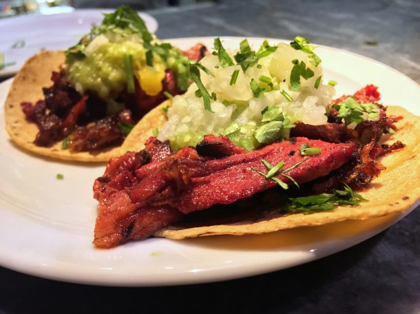 illustrative photo of the al pastor tacos from Pastorcito at Arcade Food Theatre Centre Point