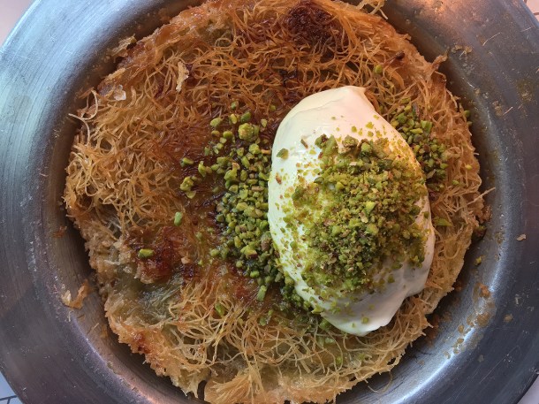 illustrative photo of the kanafeh from Oklava at Arcade Food Theatre Tottenham Court Road