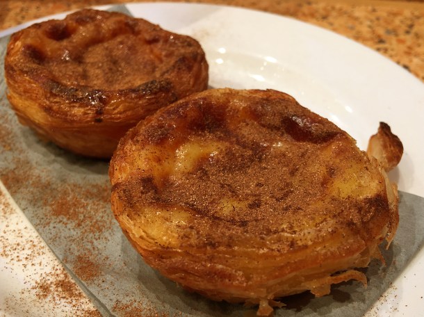 illustrative photo of the pastel de nata tarts from Casa do Frango at Arcade Food Theatre