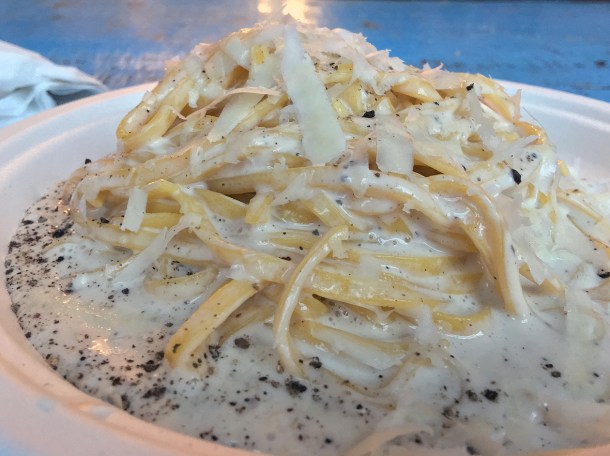 illustrative photo of the cacio e pepe tonnarelli from La Nonna at Flat Iron Square