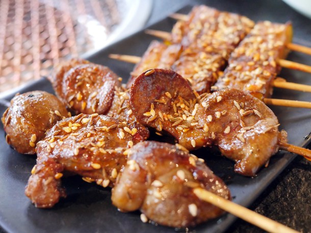 illustrative photo of the lamb kidney skewers at Seveni