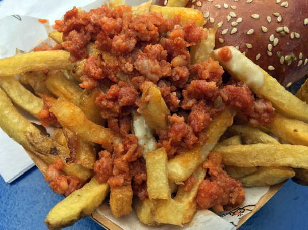 illustrative photo of the loaded fries from Edu at Flat Iron Square