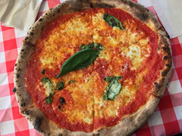 illustrative photo of the margherita pizza from Baz and Fred at Flat Iron Square Southwark