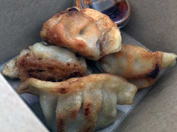 illustrative photo of the tofu and leek dumplings from Ekachai at Flat Iron Square