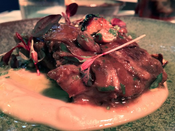 illustrative photo of the braised pork cheeks with chestnuts at Bar Douro