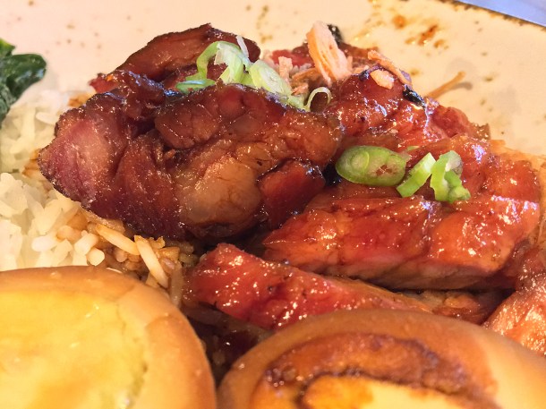illustrative photo of the char siu pork at Baozi Inn London Bridge