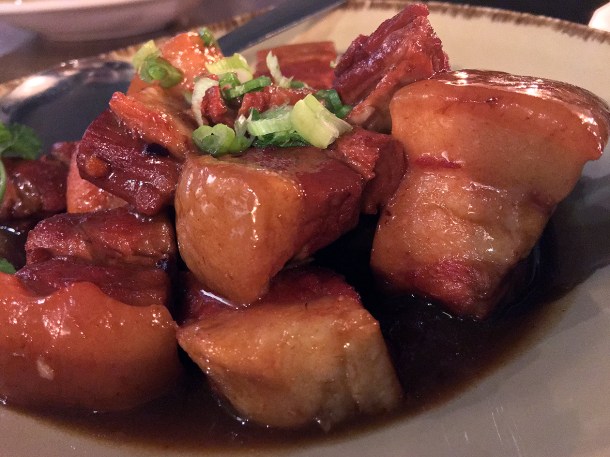 illustrative photo of the red braised pork belly at Baozi Inn London Bridge