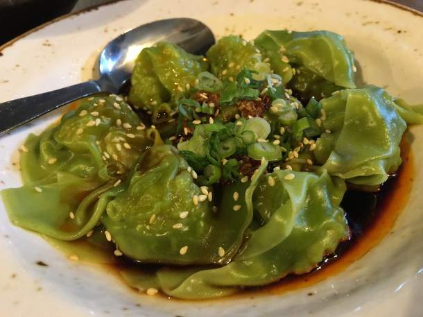 illustrative photo of the XO prawn won tons at Baozi Inn London Bridge