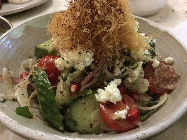 illustrative photo of the fattoush with kadayif at Bubala