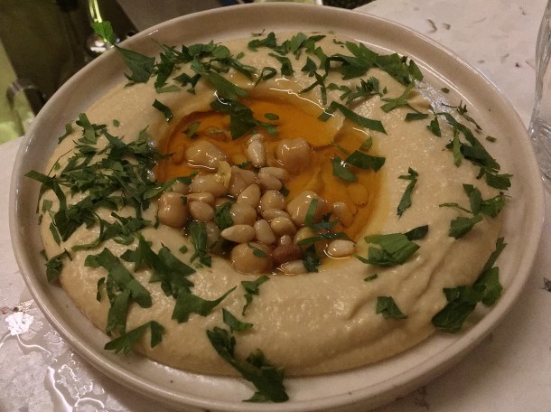 illustrative photo of the hummus with burnt butter at Bubala